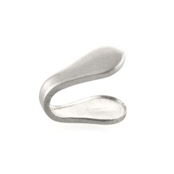 Sterling Silver 925 Flat Open End Cap 2mm