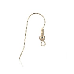 Gold Filled Ear Wires (with coil and ball) - 20mm