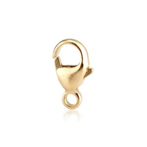 9K Yellow Gold Trigger Clasp 9.1mm w/ closed ring