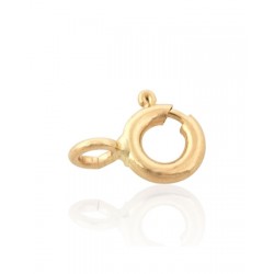 14K Yellow Gold Spring Ring / Bolt Ring 6mm with open ring