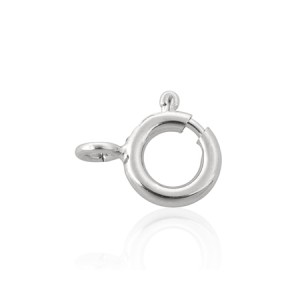 Sterling Silver 925 Bolt Ring 6mm with closed ring, light