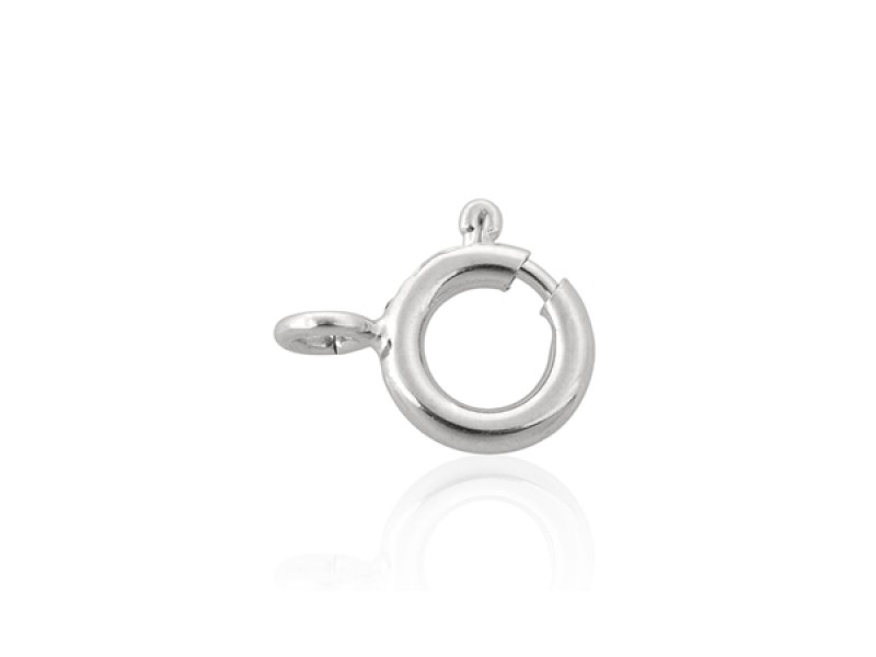 Sterling Silver 925 Bolt Ring 5mm with closed ring, light 