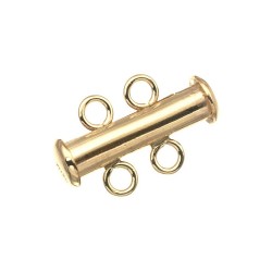Gold Filled 5% 14K Gold Tube Clasp 2 Row