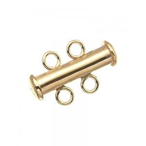 Gold Filled 5% 14K Gold Tube Clasp 2 Row