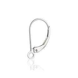 Sterling Silver 925 Kidney Ear Wires - 16.5mm