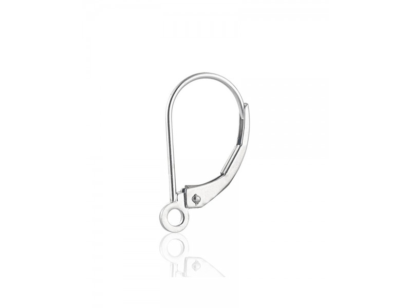 Sterling Silver 925 Kidney Ear Wires - 16.5mm