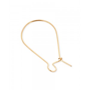 Gold Filled Kidney Ear Hooks, lightweight wire 0.5mm