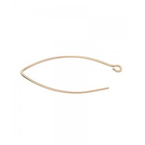 Gold Filled Ear V Hook long, 0.76mm thickness