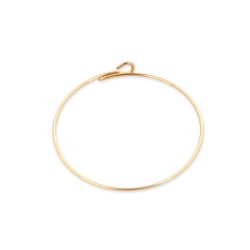 Gold Filled Beading Hoop Earring - 40mm