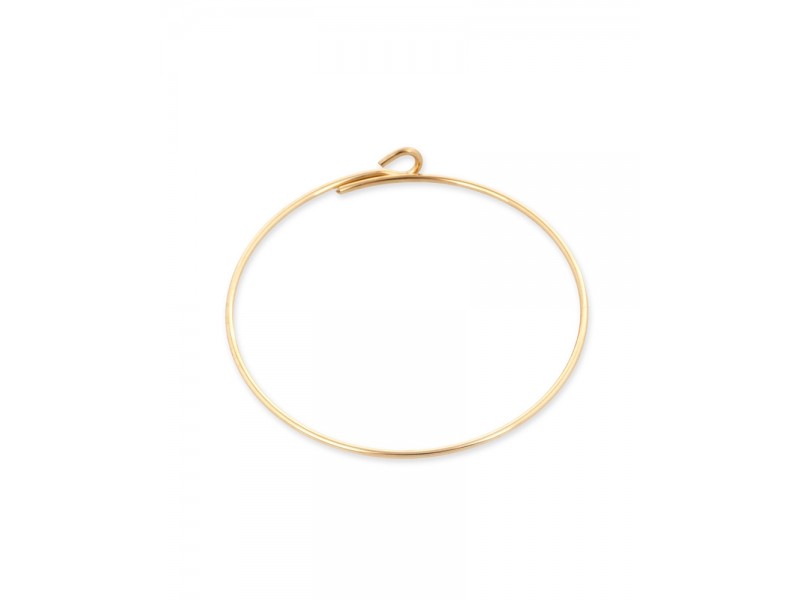 Gold Filled Beading Hoop Earrings - 45mm