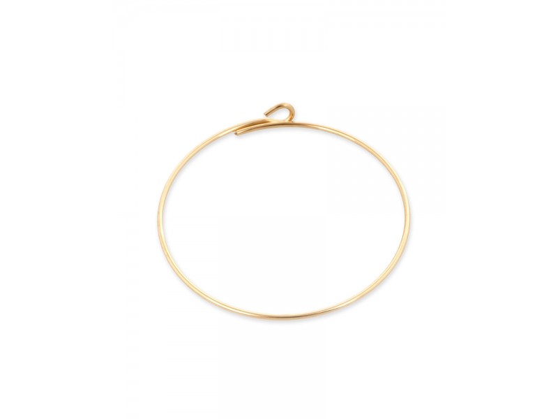 Gold Filled Beading Hoop Earring - 40mm