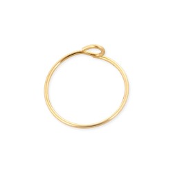Gold Filled Beading Hoop Earrings - 24mm