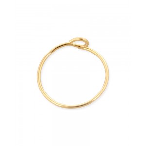 Gold Filled Beading Hoop Earrings - 24mm