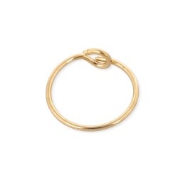 Gold Filled Beading Hoop Earring - 18mm