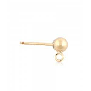 Gold Filled Stud Earring with loop 3mm