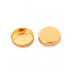 9K Yellow Gold Round Bezel Cup 6mm