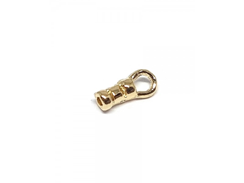 Brass Deep Gold Heavy Plated Gold Crimping End Cap, 1.3mm