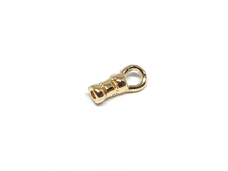 Brass Deep Gold Heavy Plated Crimping End Cap, 1mm