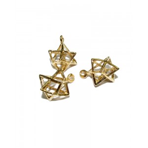 Gold Plated Large Merkaba Pendant