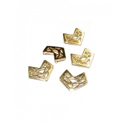 Gold Plated Brass Geometric Fox Pendant