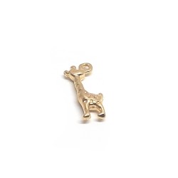 Gold Plated Tiny Giraffe Charm