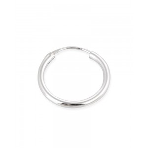 Sterling Silver 925 Round Hoop Earring - 35mm