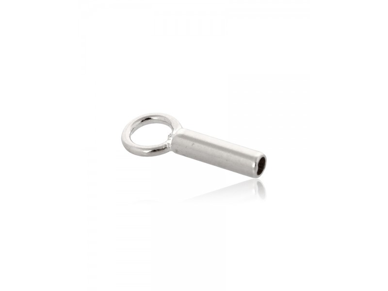 Sterling Silver 925 Plain End Cap I/D 1.8mm length 5.0mm