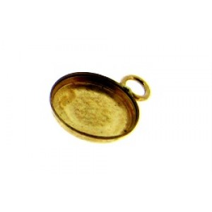 Gold Filled Round Bezel Cup with Ring - 6mm