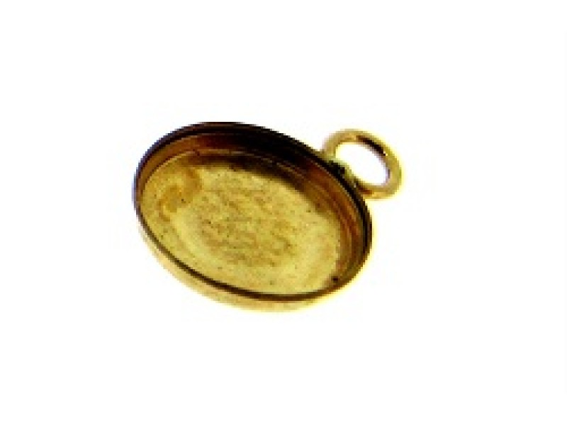 Gold Filled Round Bezel Cup with Ring - 6mm