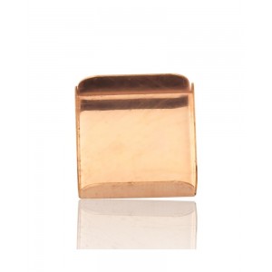 9K Red Gold Square Bezel Cup - 8mm
