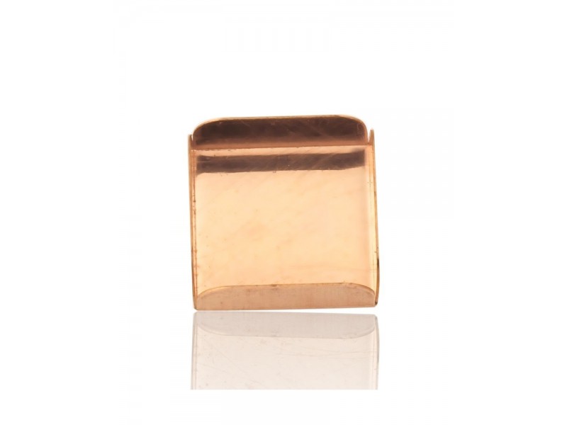 9K Red Gold Square Bezel Cup - 8mm