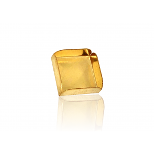 9K Yellow Gold Square Bezel Cup - 8mm