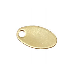 Gold Filled Oval Chain Tag (with hole)