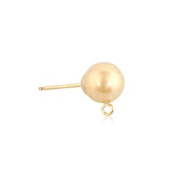 Gold Filled Ball Stud Earring 5mm with the loop