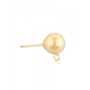 Gold Filled Ball Stud Earring 5mm with the loop