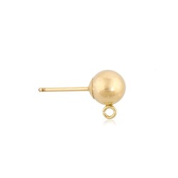 Gold Filled Stud Earring with Loop 4mm