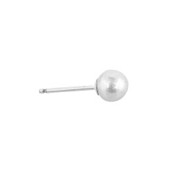 9KT White Gold Ball Earring 4mm, Nickel Free