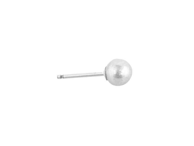 9KT White Gold Ball Earring 4mm, Nickel Free