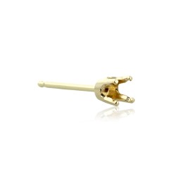9KT Yellow Gold Earring with Snap Fitting for 3mm stone