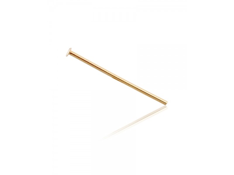 9K YELLOW FLAT HEAD PIN 0.6mm X 1"   