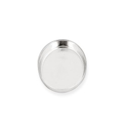 Sterling Silver 925 Oval Bezel Cup - 8mm x 10mm