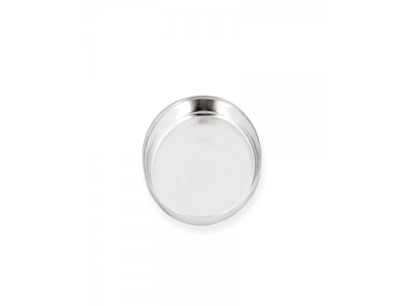 Sterling Silver 925 Oval Bezel Cup - 8mm x 10mm