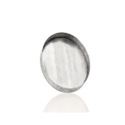 Sterling Silver 925 Oval Bezel Cup - 15mm x 20mm