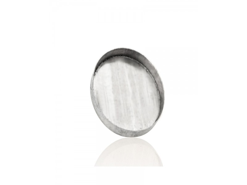 Sterling Silver 925 Oval Bezel Cup - 15mm x 20mm