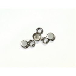 SILVER 925 ROUND BEZEL CUP 3MM WITH RING