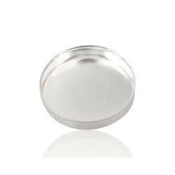 Sterling Silver 925 Round Bezel Cup - 14mm