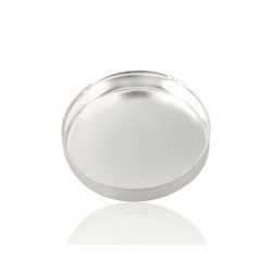 Sterling Silver 925 Round Bezel Cup - 14mm