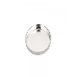 Sterling Silver 925 Oval Bezel Cup - 10 x 14mm