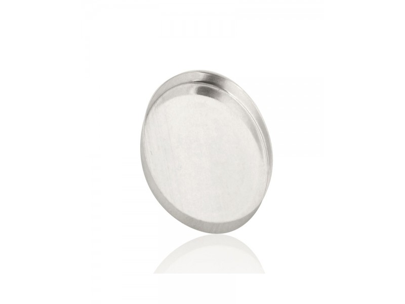 Sterling Silver 925 Oval Bezel Cup - 18mm x 25mm