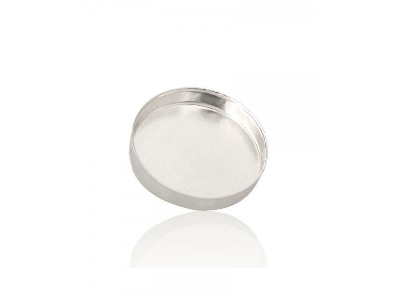 Sterling Silver 925 Round Bezel Cup - 16mm